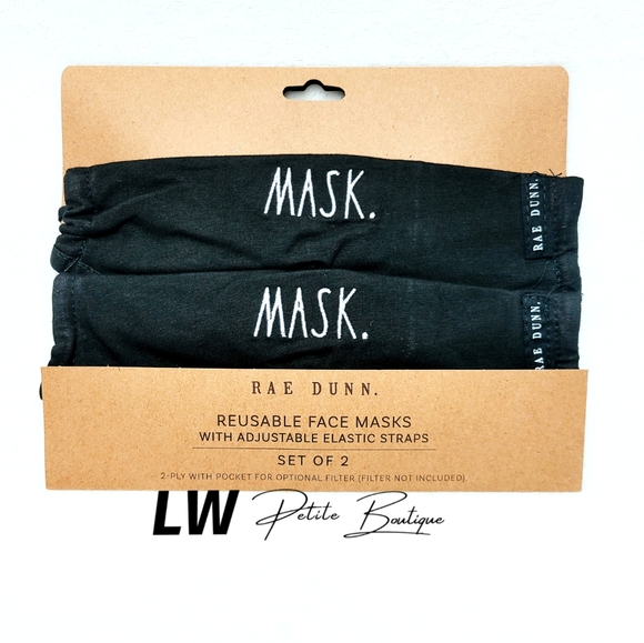 Rae Dunn Accessories Rae 2pk Reusable Face Mask Masks Poshmark
